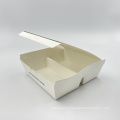 Customized disposable 2 compartment paper box take away